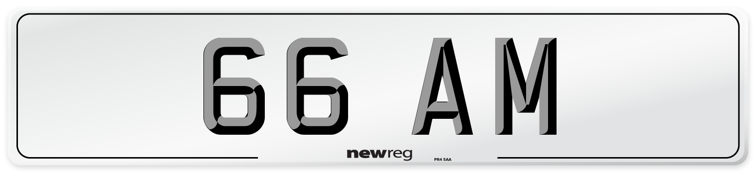 66 AM Number Plate from New Reg